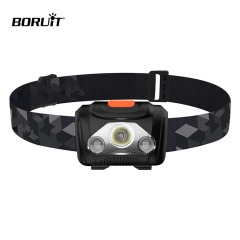 BORUiT XPE Red Light Hunting Portable Mini lightweight Headlamp Outdoor Waterproof 3A Battery Portable Camping LED Head Torch